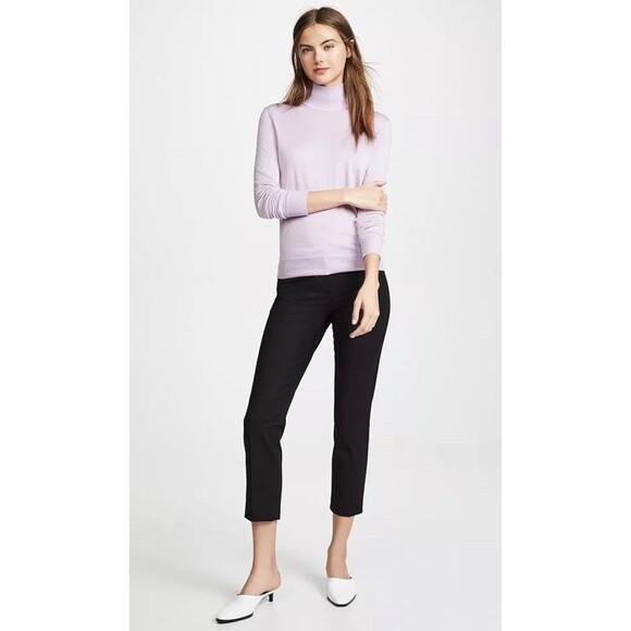 Theory Womens Size 8 Black Classic Skinny Pant Crop Double Stretch 32x25.5 New
